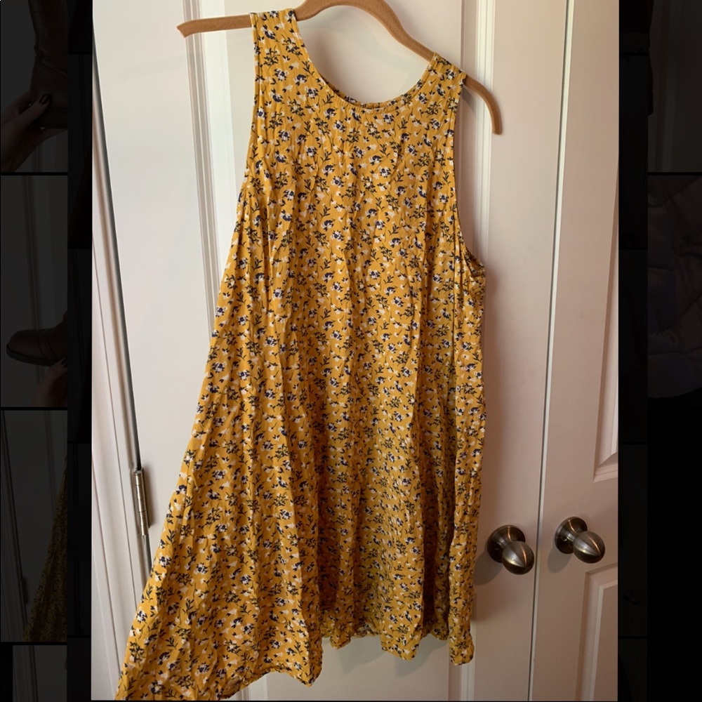 Yellow floral dress